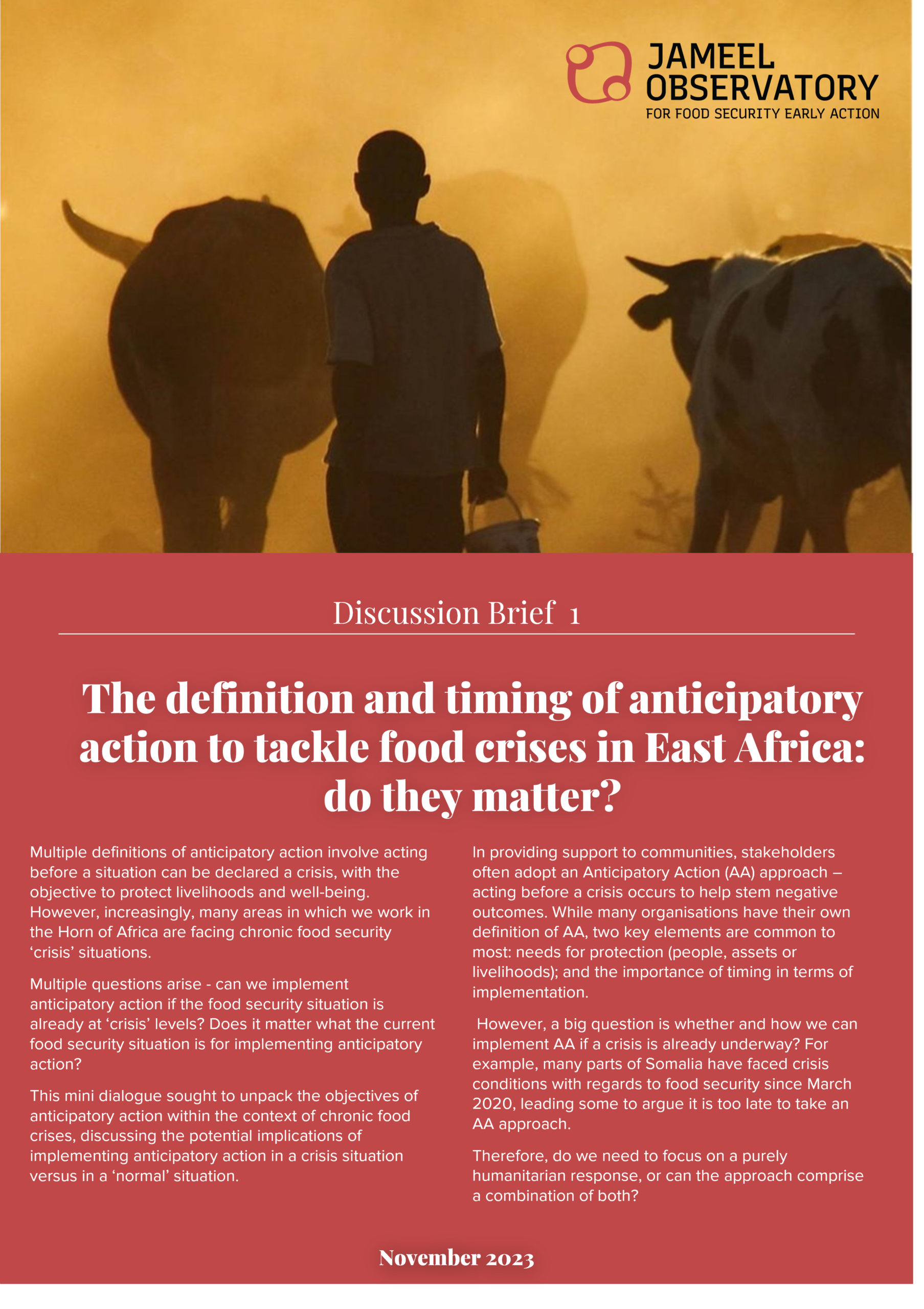 The definition and timing of anticipatory action to tackle food crises: do they matter?