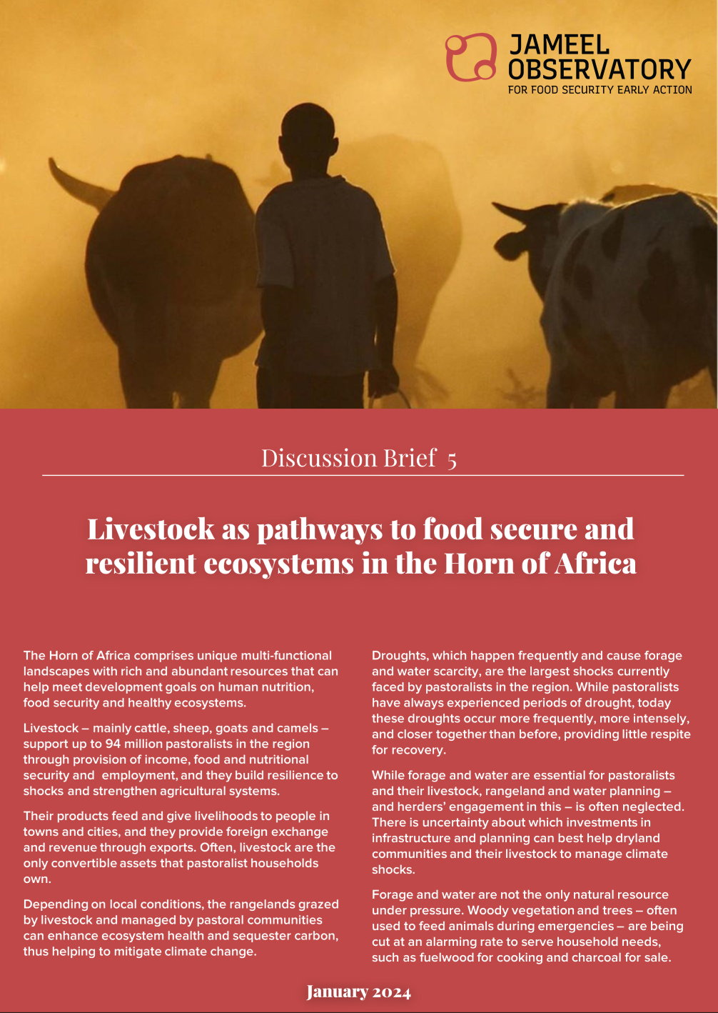 Livestock as pathways to food secure and resilient ecosystems in the Horn of Africa