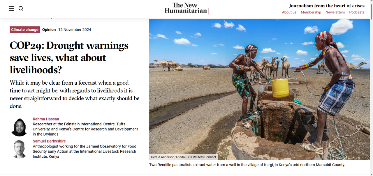 Drought warnings save lives, what about livelihoods?