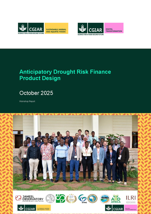 Anticipatory drought and climate risk product development workshop